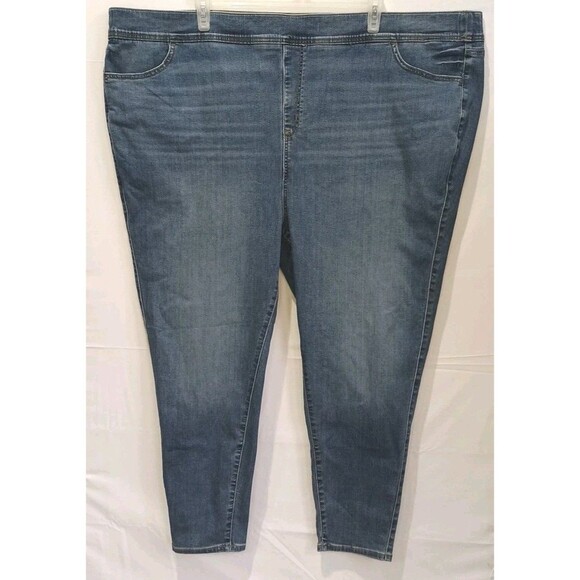 Torrid Jean Skinny Blue Super Soft Mid Rise Pull-on Jeggings Meteor size 6R - Picture 15 of 15